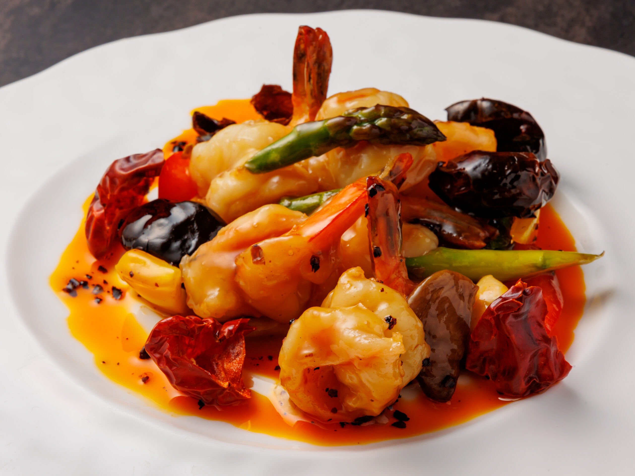 大海老の朝天唐辛子炒め｜香り高い唐辛子と海老のピリ辛炒め