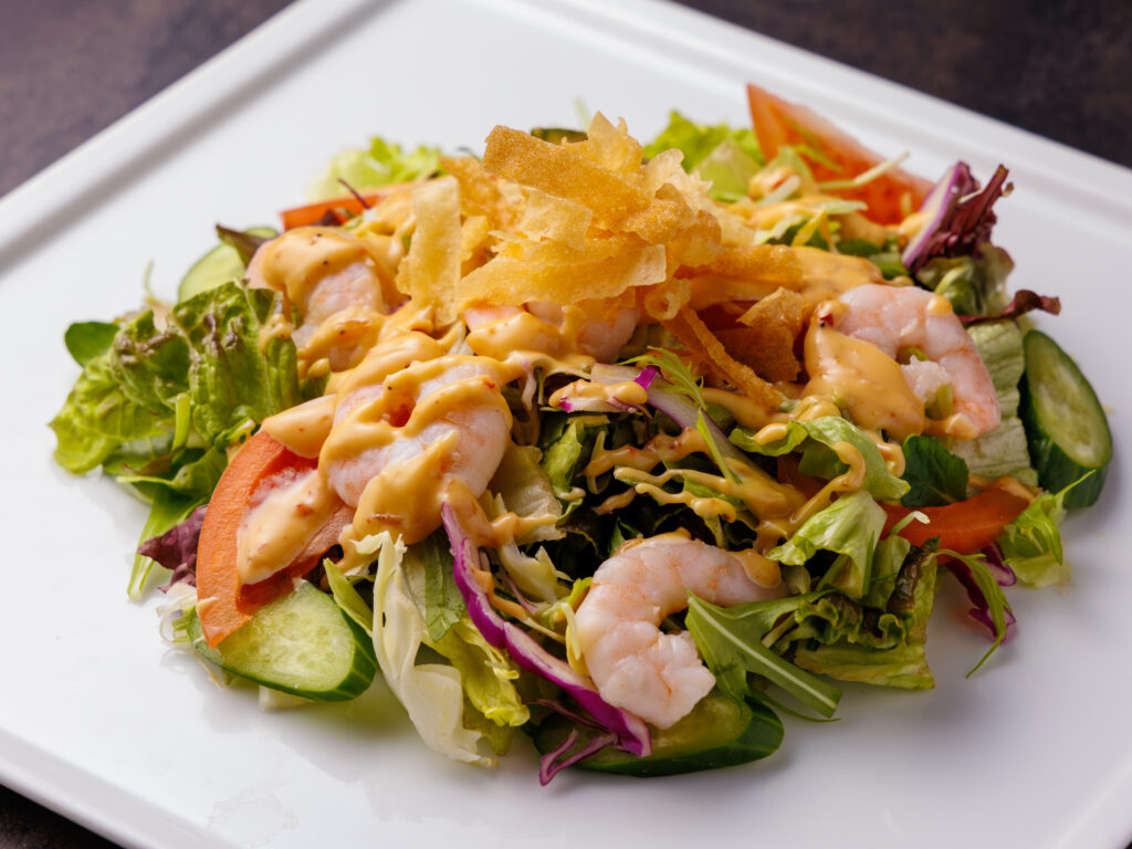 海老サラダ野菜｜プリプリ海老と新鮮野菜の中華サラダ